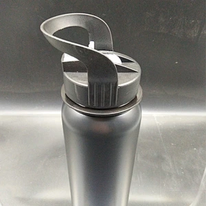 2019 New design single wall 304 stainless steel 750ml/25oz wide mouth sports water bottle with straw type lid