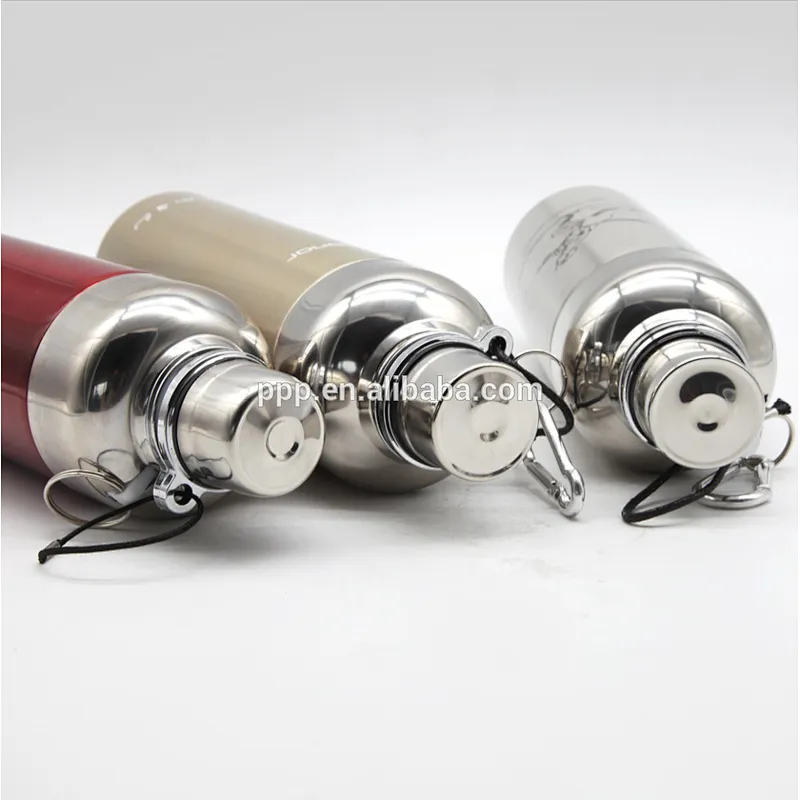 wholesale double wall 304 stainless steel insulated sports bottle with strap