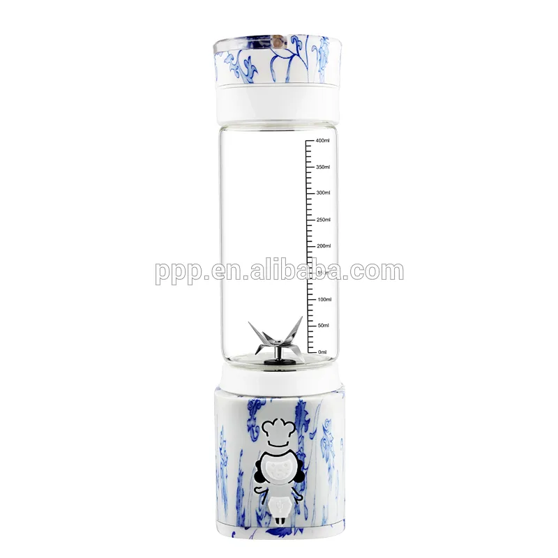 4 colors USB electric fruit juicer handheld smoothie maker blender rechargeable mini portable juice cup water bottle