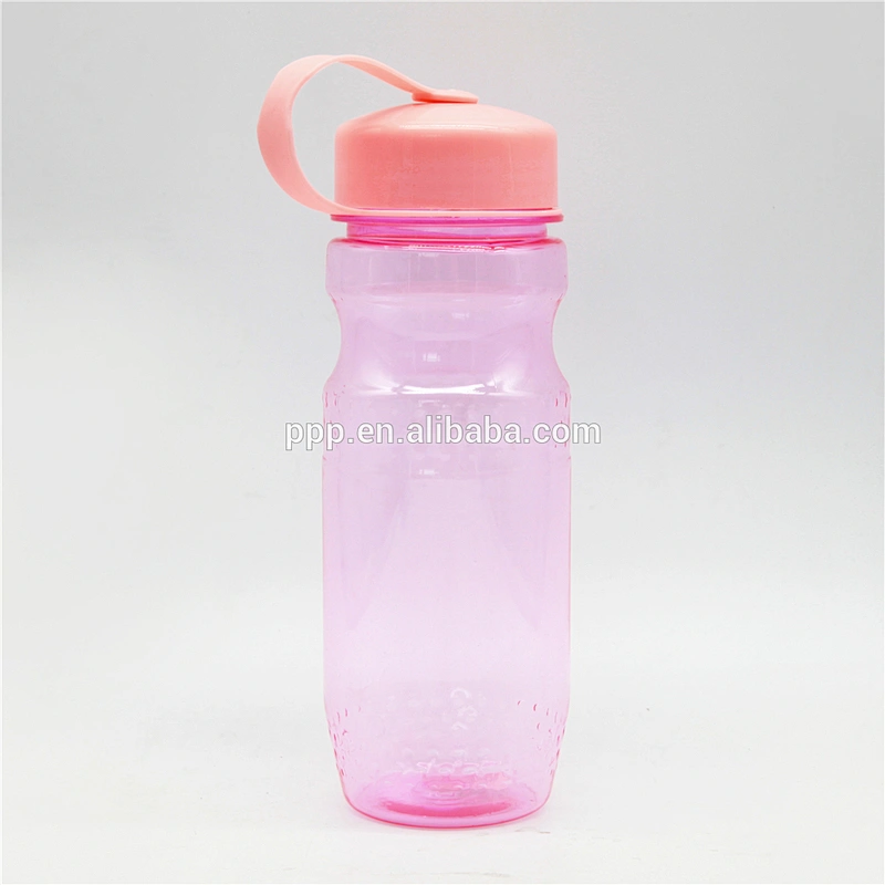 Single wall BPA free platic sports water bottle with handle