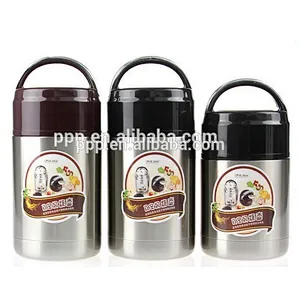 double wall stainless steel insulated lunch box with handle