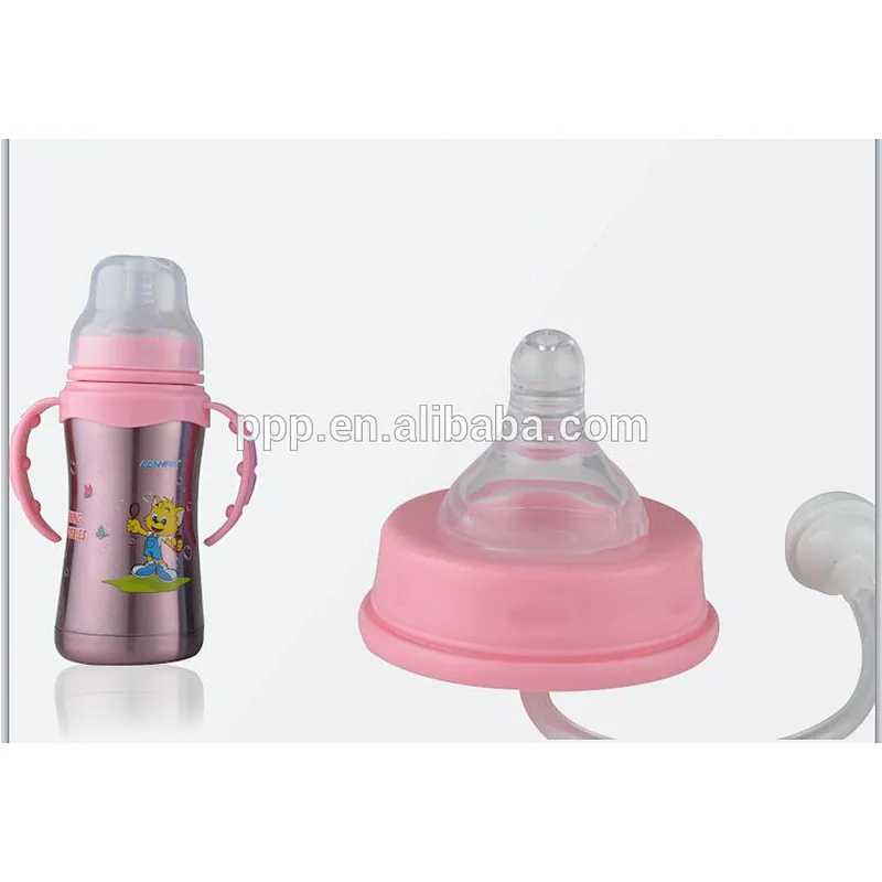 Double wall kids water bottle stainless steel vacuum insulated bottle with straw lid