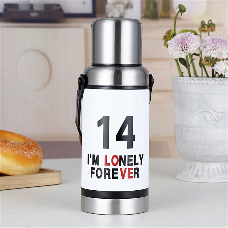 Hot sell small size 360ml  lovers 1314 304 stainless steel vacuum flask high insulation keep warm and cold long time