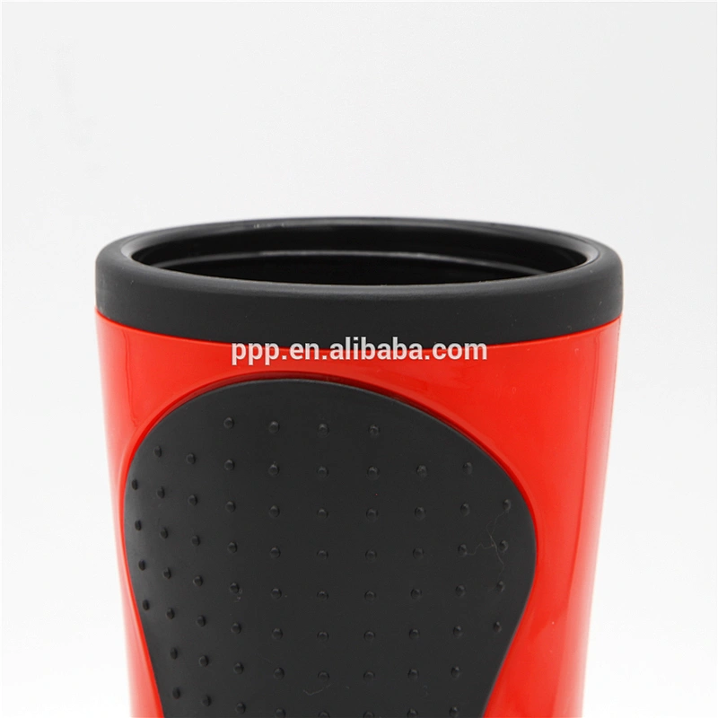 Chinese red double wall BPA free plastic high quality water bottle with lid