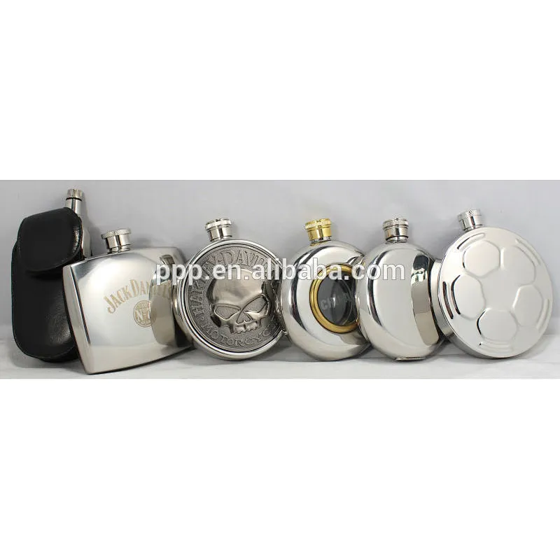 1oz mini stainless steel hip flask shaped hip flask