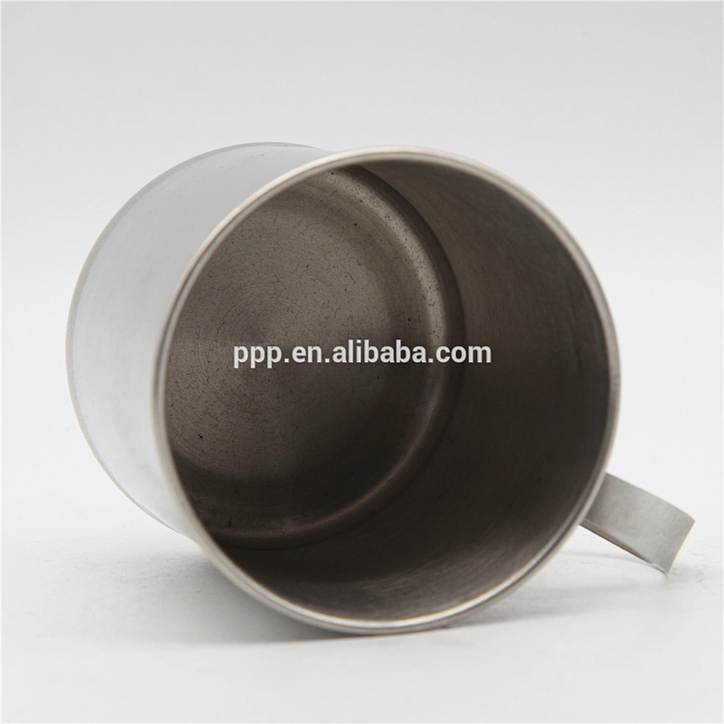Single wall stainless steel BPA free beer mug with stainless steel handle