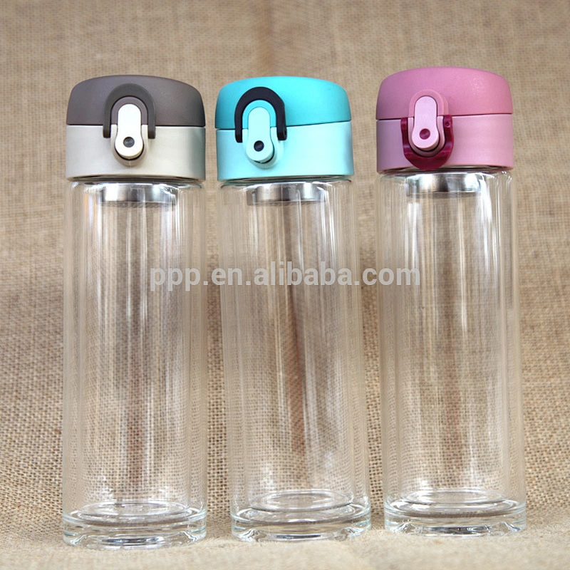 High-Borosilicate Heat-Resistant Glass Water Bottle With Tea Infuser