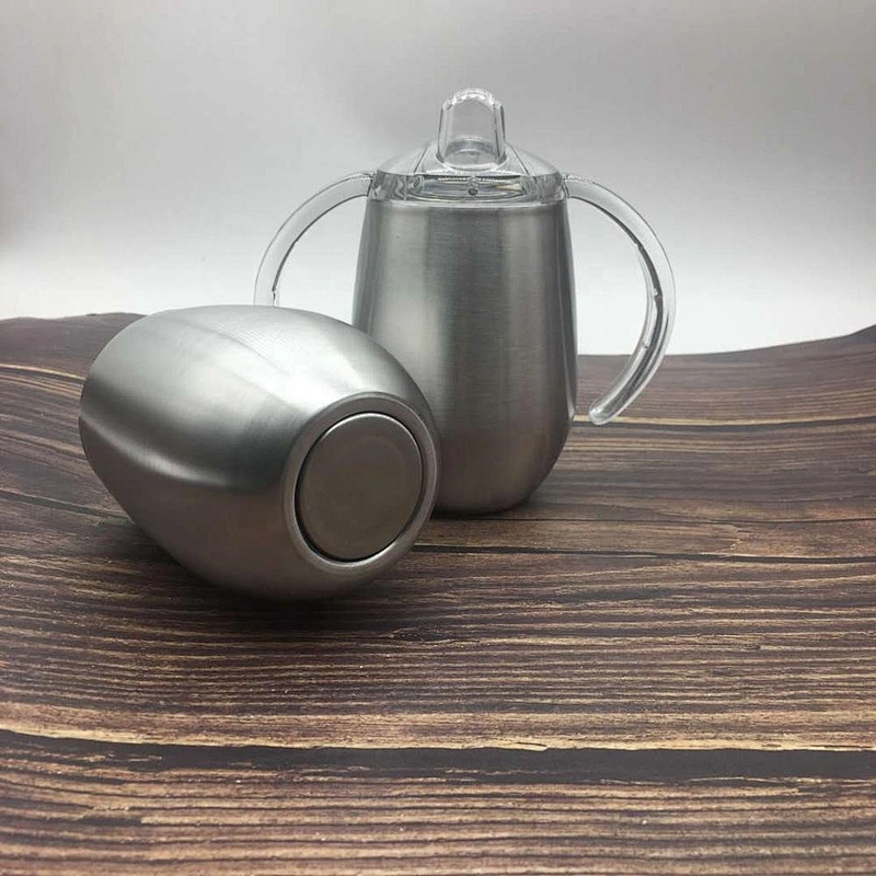 New design 12oz double wall 304 stainless steel wine tumbler with plastic nozzle handle