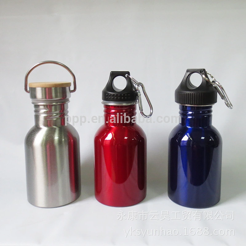 hot sale single wall aluminum logo customized sports bottle with heavy calibre and sorts of lids