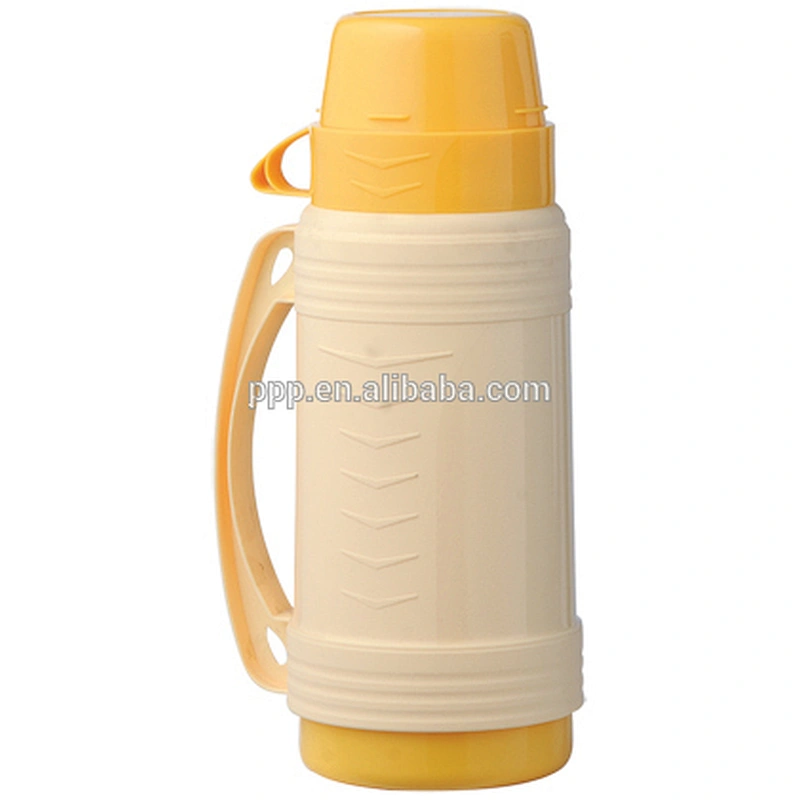 1.0L Plastic body vacuum thermos with glass liner inside