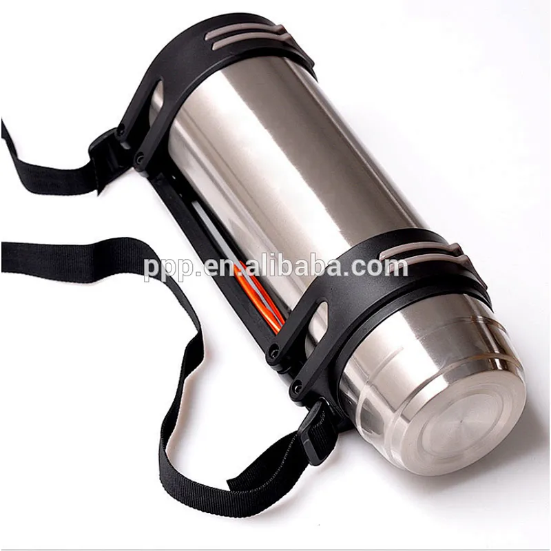 China manufactuers 1.5/2.0L double wall stainless steel vacuum travel tea pot with strap