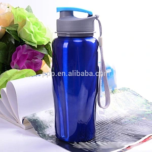 single wall stainless steel sports water bottle with large capacity and fixed handle/flip top lid