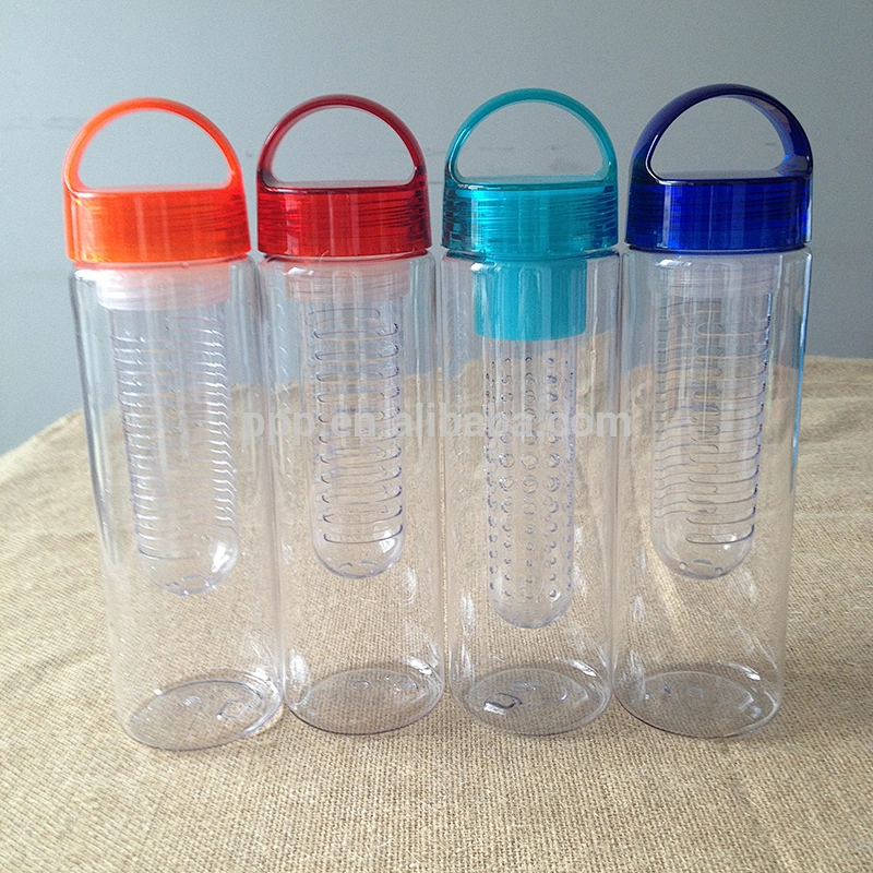 New design hot selling long fruit basket rod fruit bottle BPA free/fruit infuser with rosebox and fixed handle