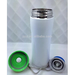 Special designed lid water bottle double-wall stainless steel vacuum flask easy carrying metal bottle