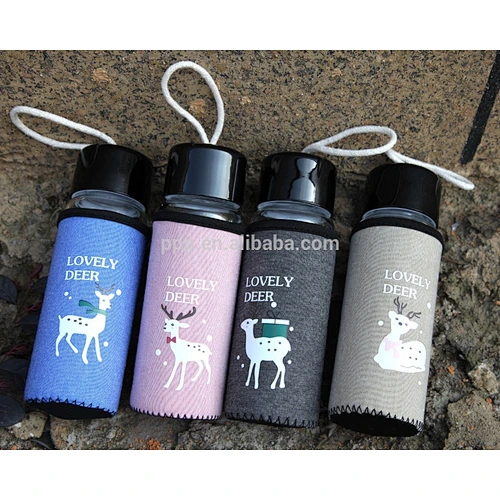 Wholesale Glass material drinking bottle drop resistant tea infuser glass bottle