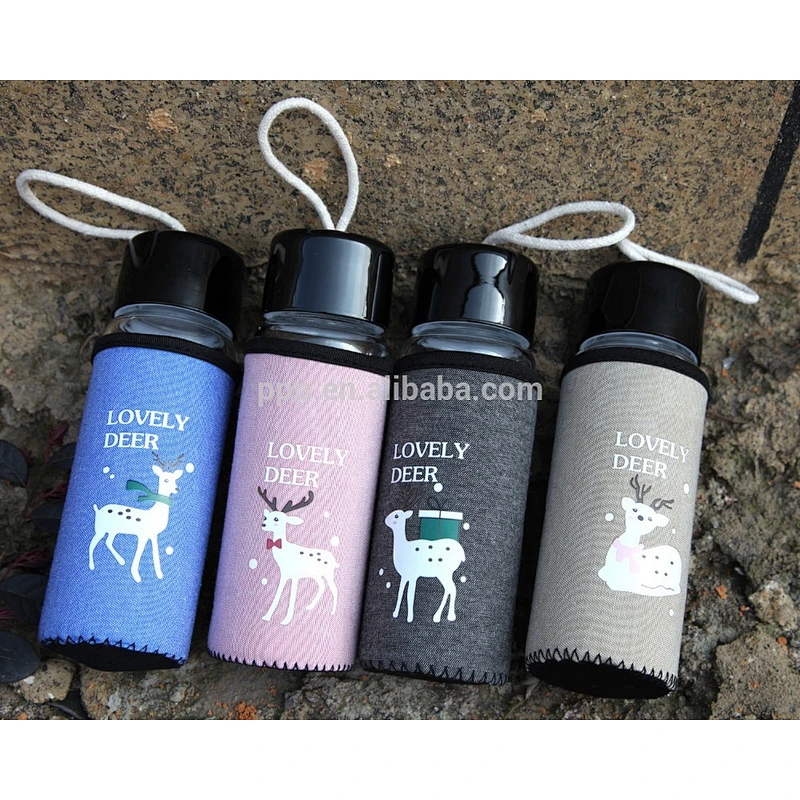 Wholesale Glass material drinking bottle drop resistant tea infuser glass bottle