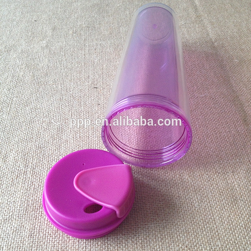 High quality popular easy-carry custom logo double wall bpa free tritan plastic water bottle