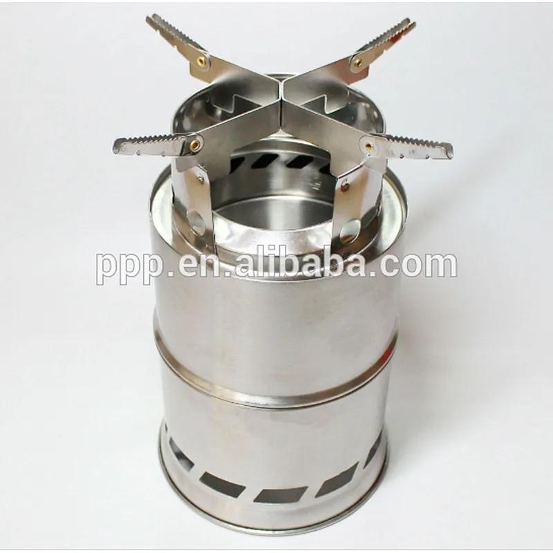 Stainless Steel Folding Camp Stove, Foldable Firewood Stove New