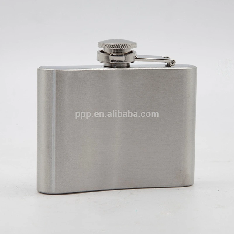 thickening single wall stainless steel mini hip flask portable for traveling and hiking