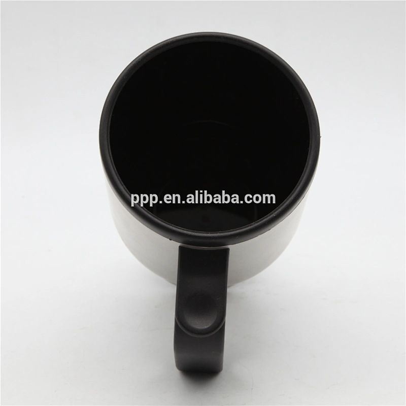 double wall plastic inner stainless steel outer travel mug coffee mug with handle