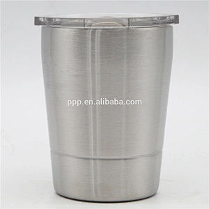 Promotional 14oz double wall stainless steel water tumbler with plastic lid