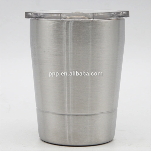 Promotional 14oz double wall stainless steel water tumbler with plastic lid