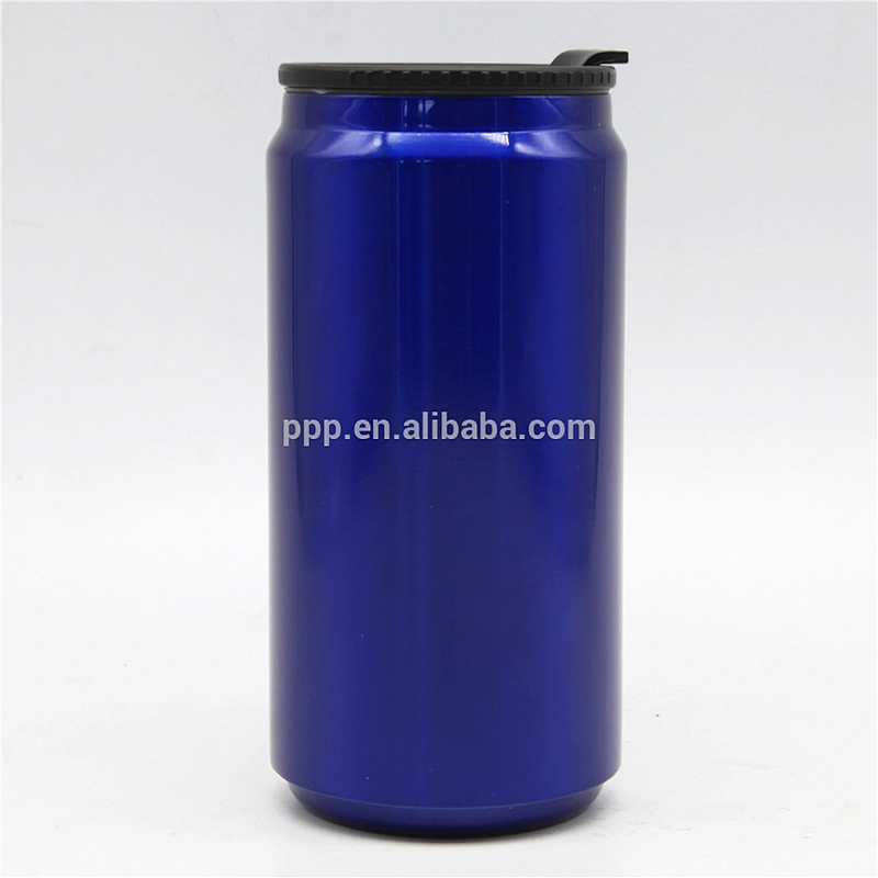 500ml factory direct wholesale double wall insulated water bottle/cans ,stainless steel cola can shape vacuum coke bottle