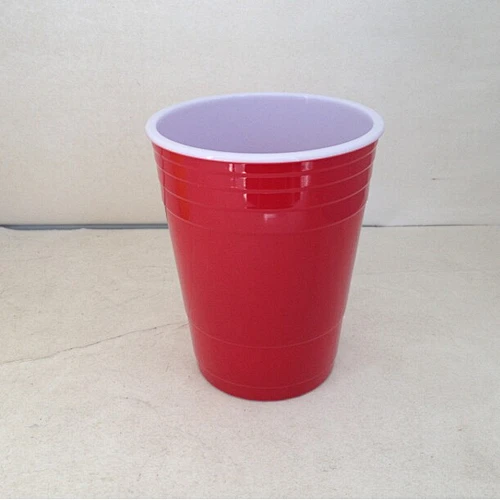 Party and ball colorful drinking cup/stackable mug series/ Christmas red plastic water mug