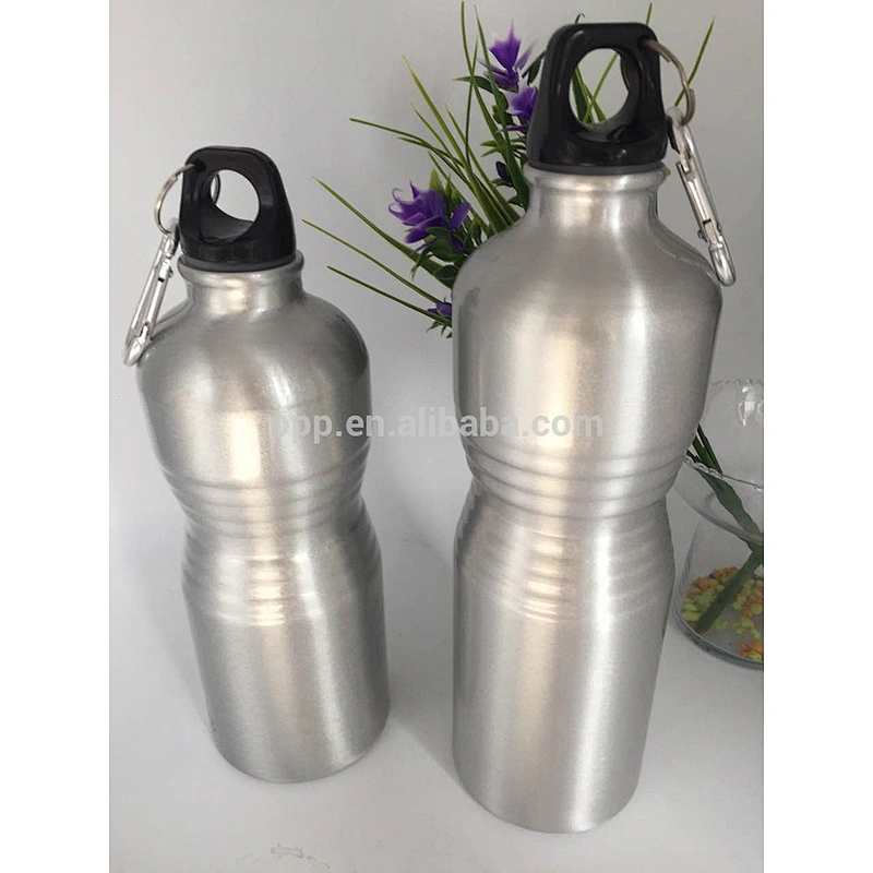 Small-bore aluminum sports water bottle