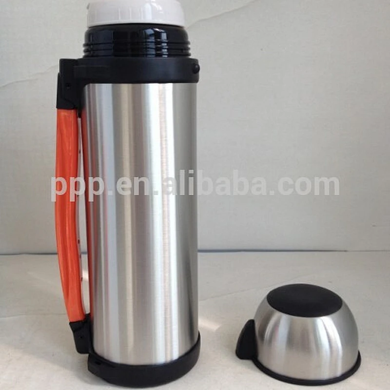 1.0L leak-proof eco-friendly outdoor activity hiking use stainless steel thermos insulated travel bottle portable with strap