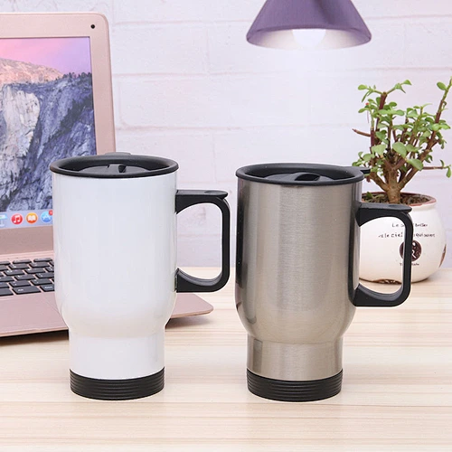 450ml Blank stainless steel sublimation coating tumbler DIY gift heat transfer printing mug with handle