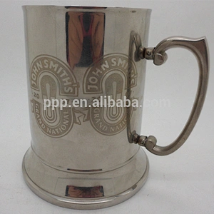 450/580/1000ml double wall stainless steel logo customized vacuum insulated beer mug/silver beer mug/portable with handle