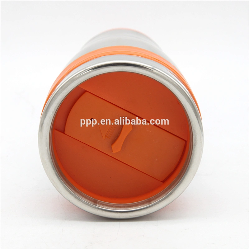 Fashion sublimation double wall inner plastic outer stainless steel travel mugs