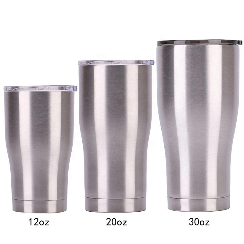 2019 hot sell 20oz/30oz double wall stainless steel vacuum insulated modern curve tumbler in stock