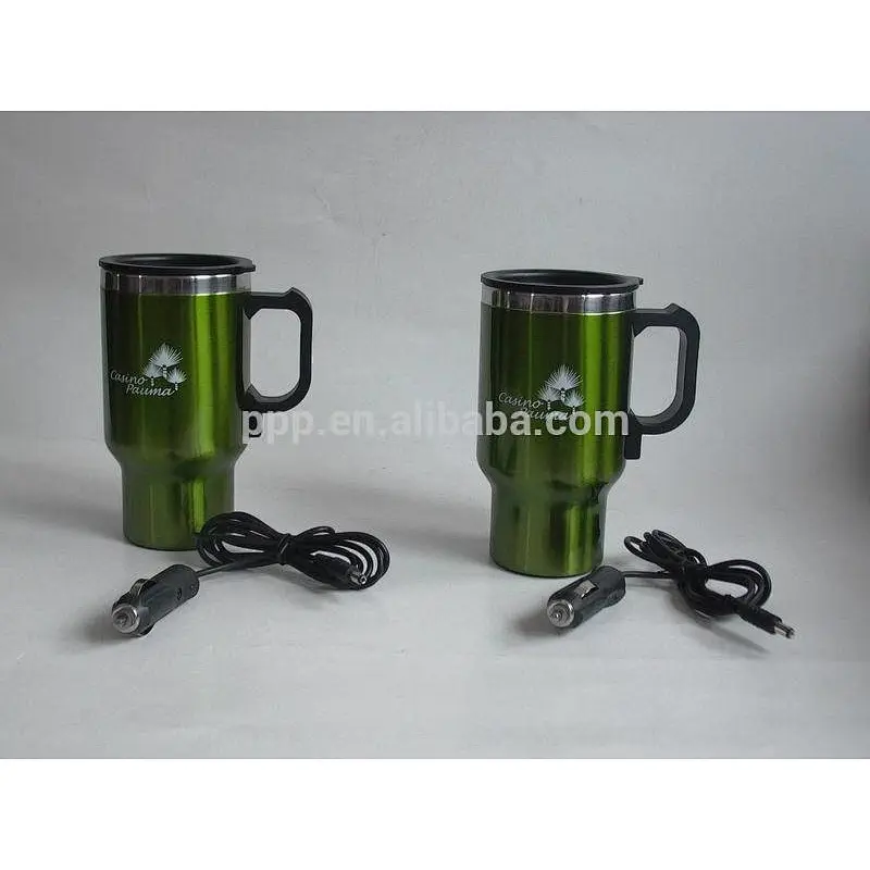 16oz factory direct wholesale 12V USB Gadgets Heated automatic Electic travel Heated Coffee Mug Cup