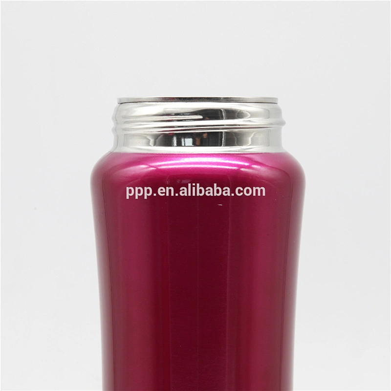 Single wall stainless steel sports water bottle with two different lids