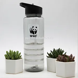 wholesale tritan single wall BPA free plastic water sports bottle with handle