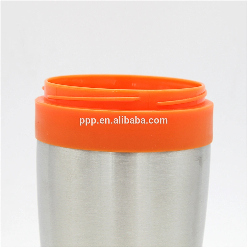 Fashion sublimation double wall inner plastic outer stainless steel travel mugs