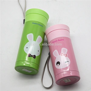 260ml/350ml double wall high-quality stianlss steel logo customized thermos vacuum flask with wrist strap and double lids