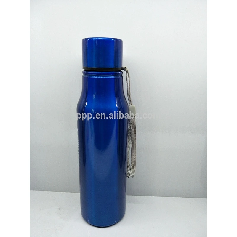 single wall stainless steel portable sports water bottle with string