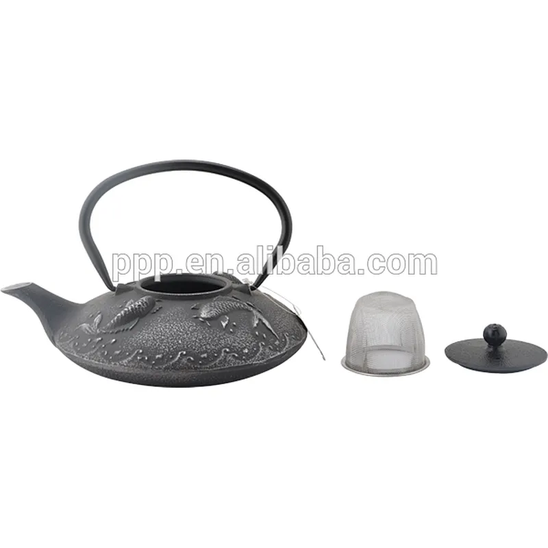 0.8L Goldfish Wave shaped Cast Iron Tea Kettles