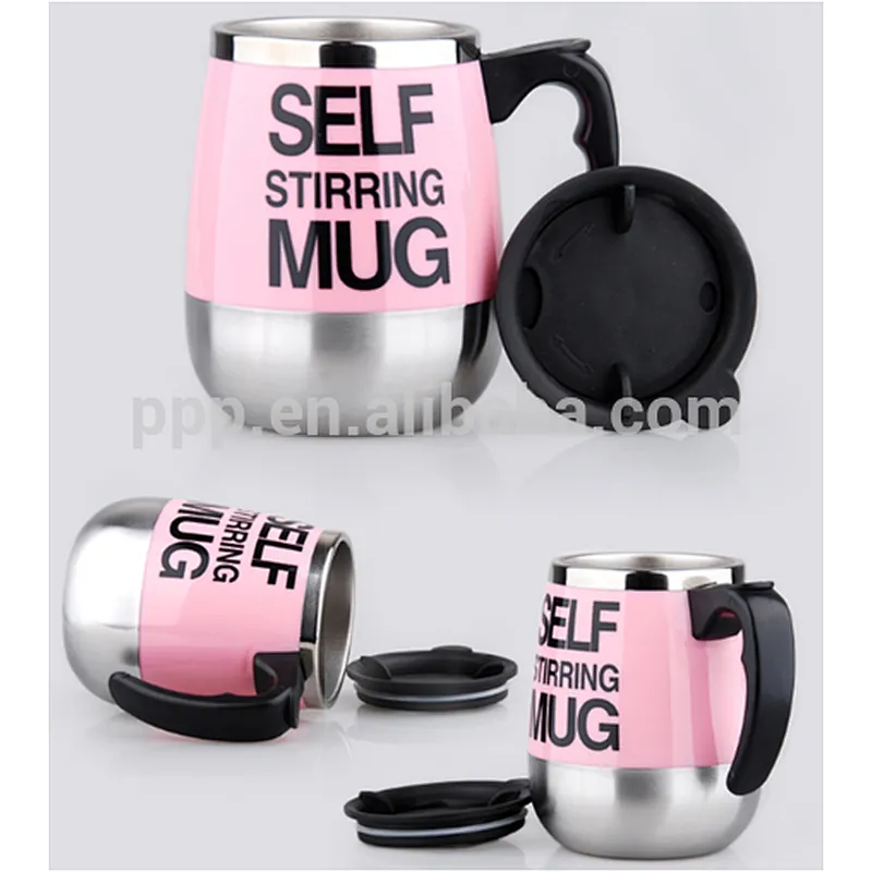 Self Stirring coffe mug Electric Stir Stainless Steel Automatic Self Mixing Cup for Morning Office Travelling 450ml/15.2oz