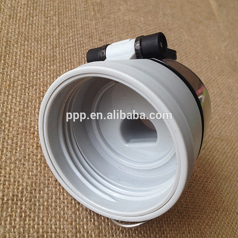 double wall stainless steel insulated water bottle with flip top and snap and closure