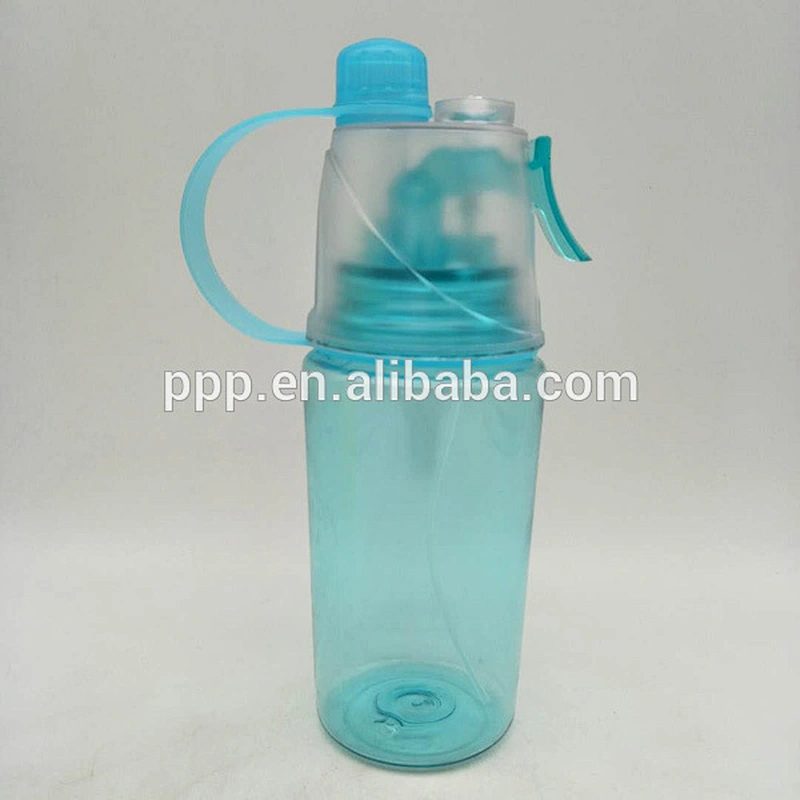 2017 New Hot Sell Sports Mist Spray Water Bottle BPA Free Plastic Outdoor 600ml/400ml Travel Drink Bottle Spill Proof