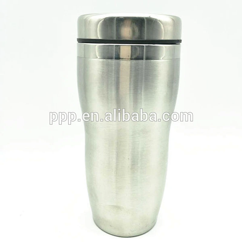 2017 Hot Sell 16oz Peanut Shape Double Wall Inner 304 Outer 201 Stainless Steel Tumbler With Slide Lid And Anti-Slip Mat