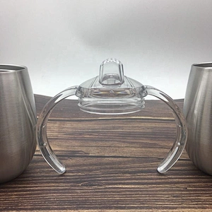 New design 12oz double wall 304 stainless steel wine tumbler with plastic nozzle handle