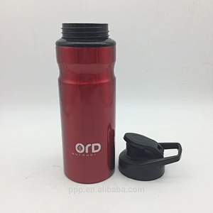 portable color blocking drinking bottle with handle