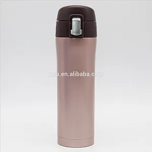 Double wall stainless steel vacuum water bottle with press lid
