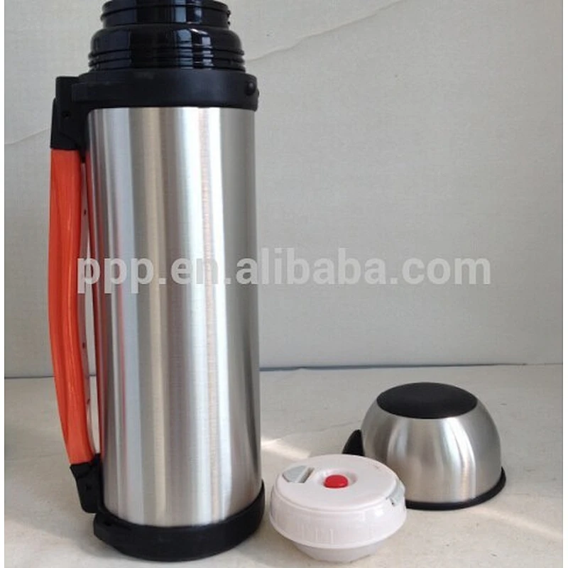 1.0L leak-proof eco-friendly outdoor activity hiking use stainless steel thermos insulated travel bottle portable with strap
