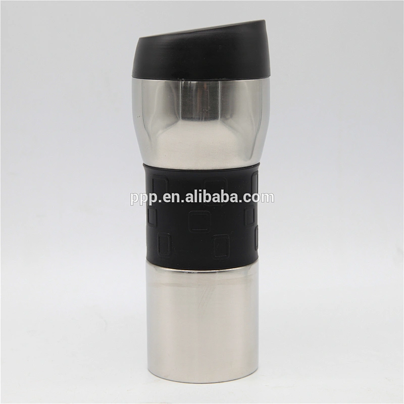 Double wall stainless steel new design high quality customized vacuum water tumbler with silicone cover